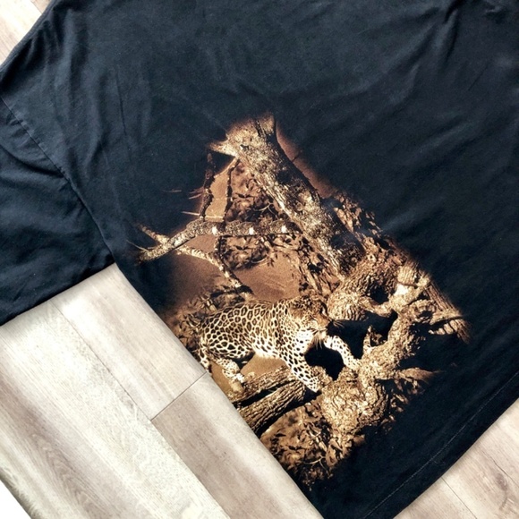 Rock Chang, Y2K, Rhinestone, Mens, Wild Cat, T Shirt, Double Sided Print, XXL - Picture 11 of 16